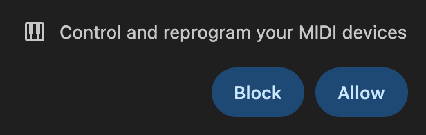 MIDI permission