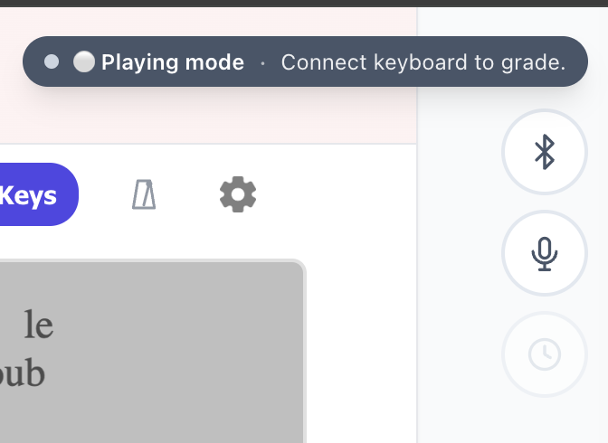 Playing mode — no input connected